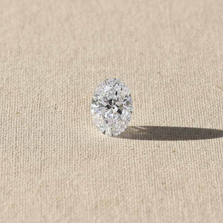 1,55 karaat ovaal geslepen laboratoriumdiamant, VVS1/D