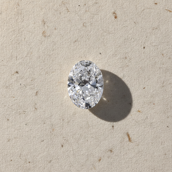 1,55 karaat ovaal geslepen laboratoriumdiamant, VVS1/D