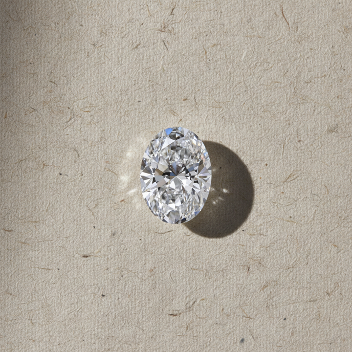 1,55 karaat ovaal geslepen laboratoriumdiamant, VVS1/D