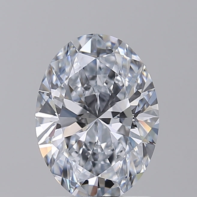 Diamante cultivado em laboratório com corte oval de 1,55 quilates VVS2 F