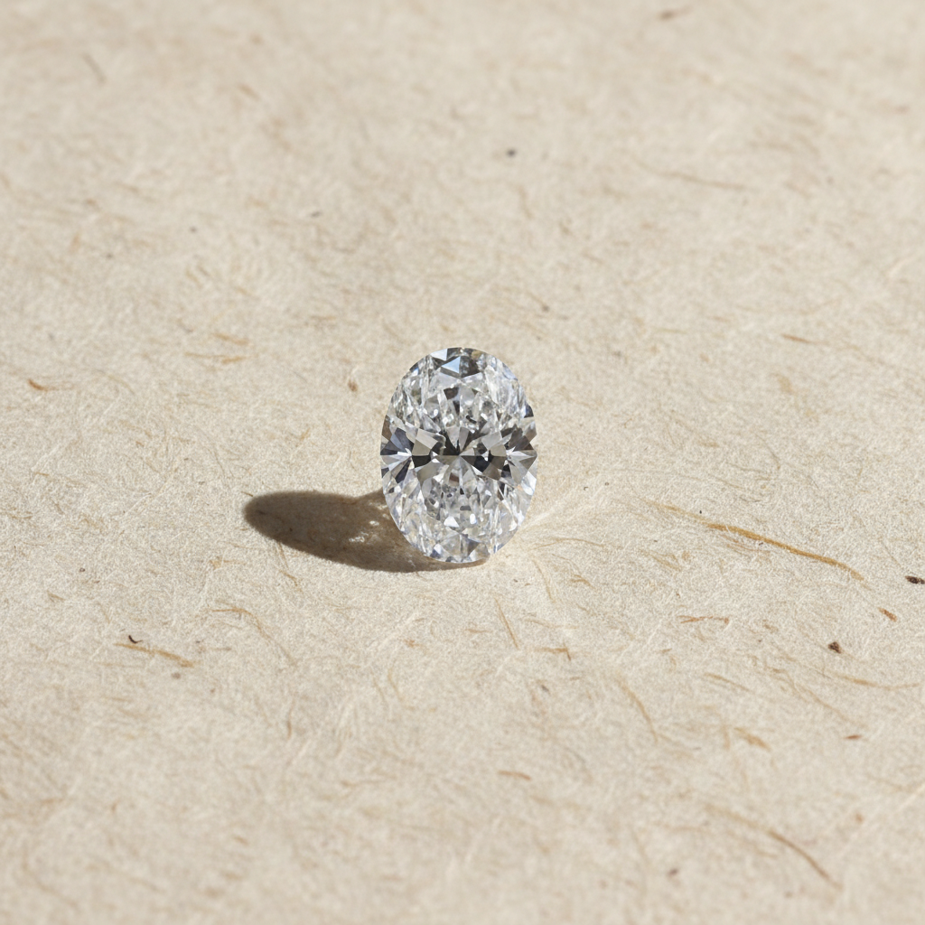 1.55 Carat Oval Cut F VVS2 HPHT Lab Grown Diamond