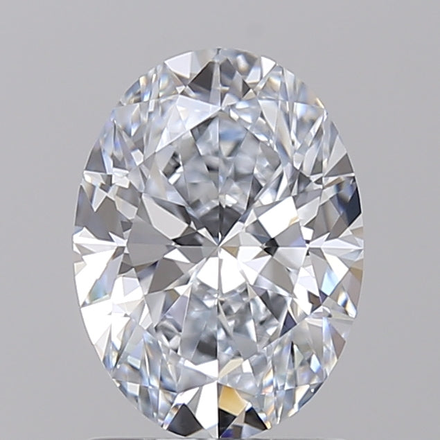Diamante cultivado em laboratório com corte oval de 1,55 quilates VVS2 F