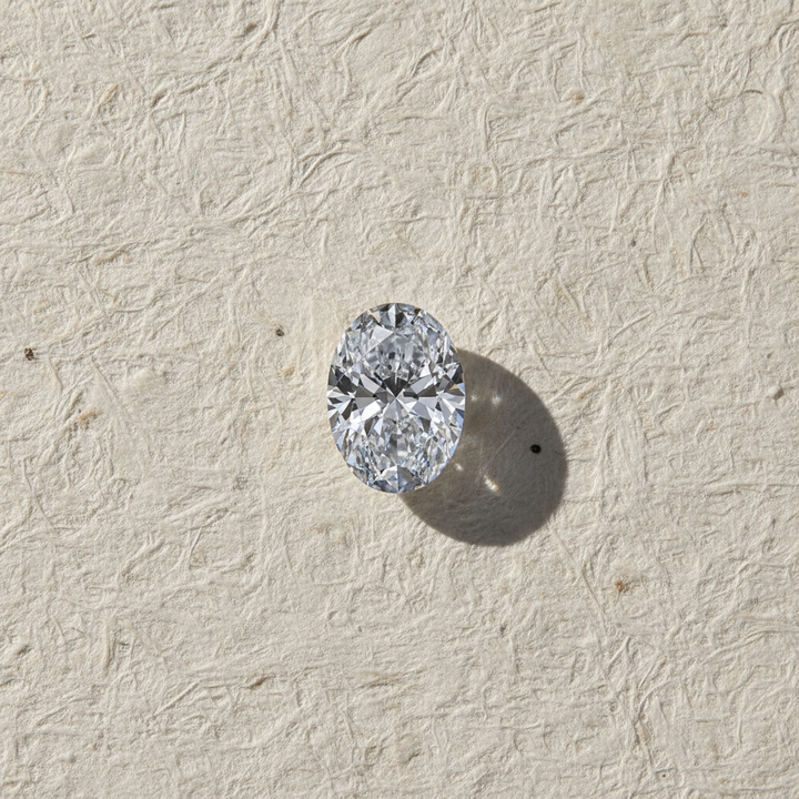 1,55 karaat ovaal geslepen laboratoriumdiamant, VVS2/G
