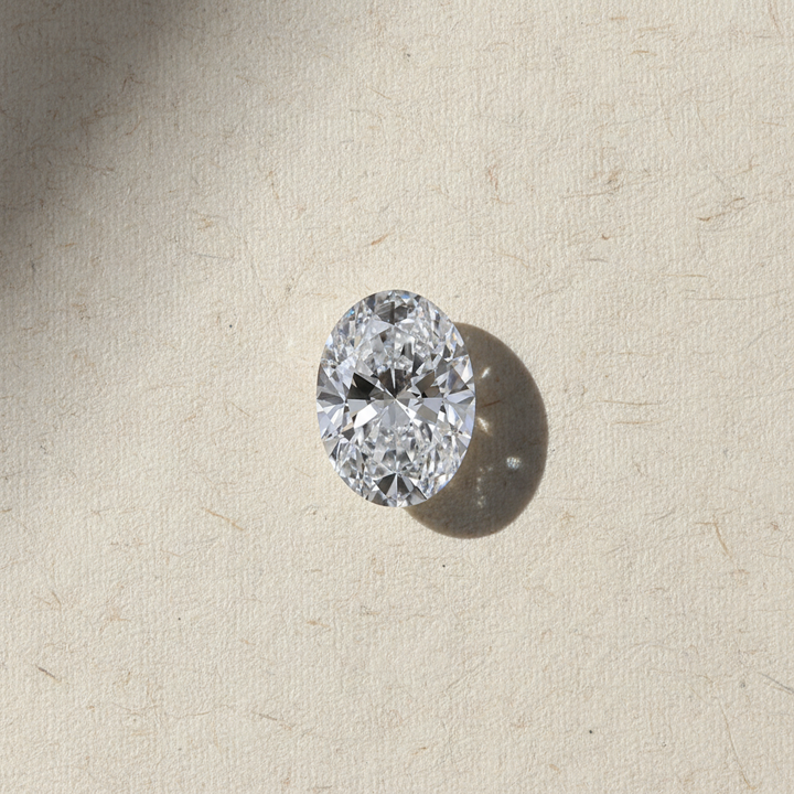 1,56 karaat ovaal geslepen laboratoriumdiamant, VVS2/E