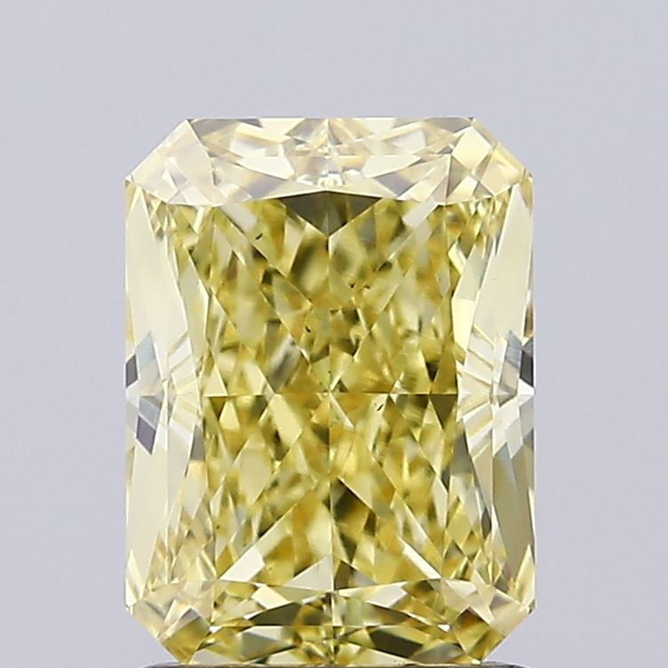 1.56 Carat Radiant Cut Lab Grown Diamond VS1Fancy Vivid Yellow