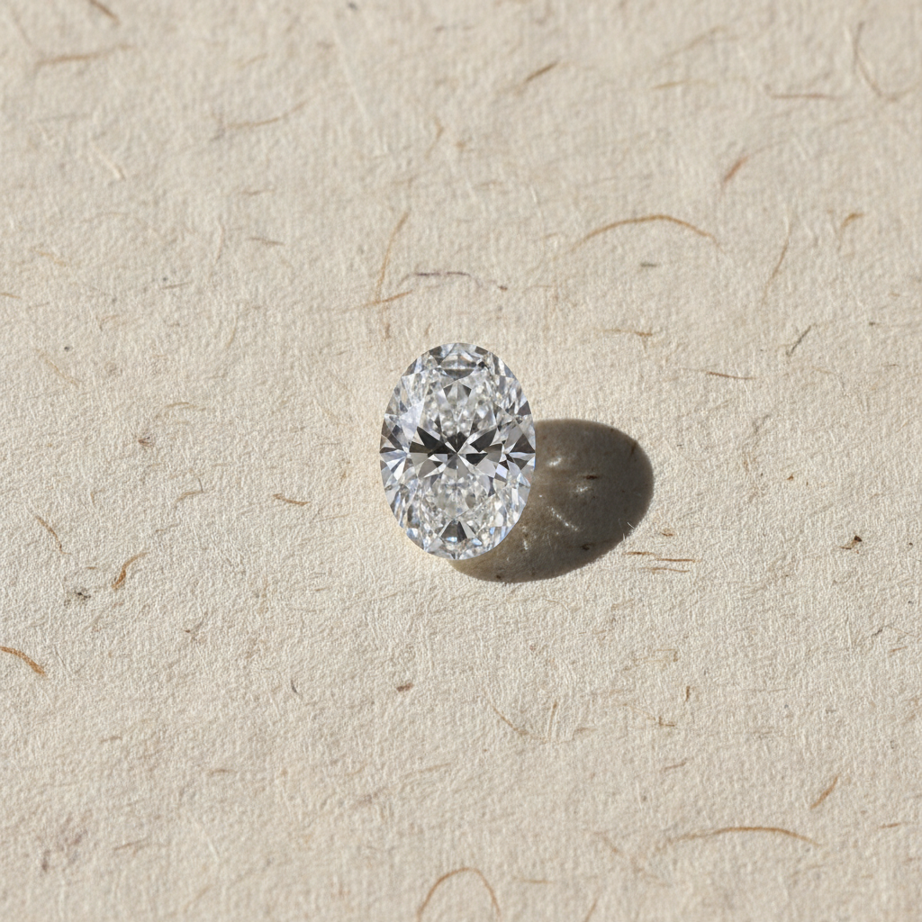 1.57 Carat Oval Cut D VVS1 HPHT Lab Grown Diamond