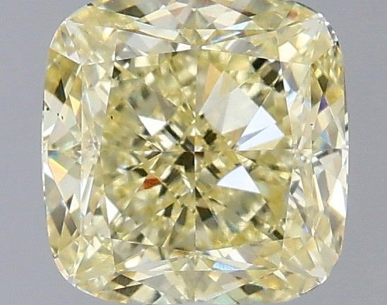 1,59 karaat kussen gemodificeerde lab-grown diamant VS1 fancy geel