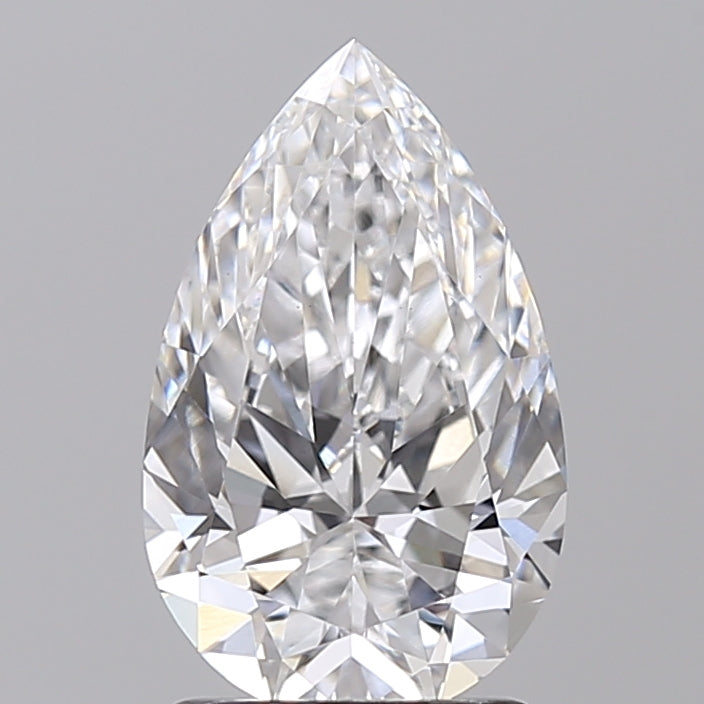 1.61 CT Pear Cut Lab Grown Diamond, E Color, VS1 Clarity