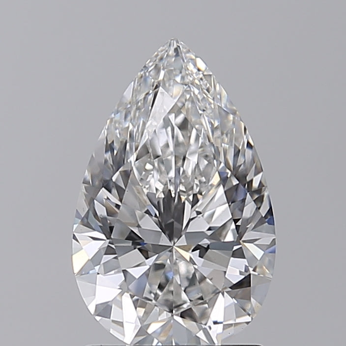 1.67 CT Pear Cut CVD Lab Grown Diamond, F Color, VS1 Clarity