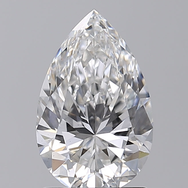 1.67 CT Pear Cut Lab Grown Diamond, E Color, VS1 Clarity