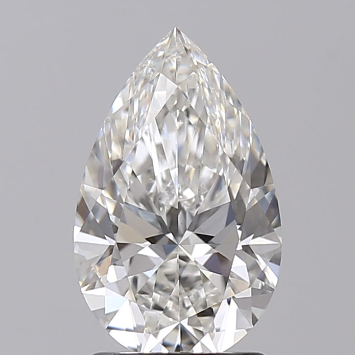 1.68 CT Pear Cut CVD Lab Grown Diamond, VVS2 Clarity, G Color