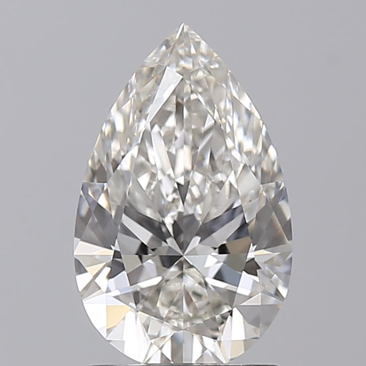 1.70 CT Pear Cut CVD Lab Grown Diamond, H Color, VS1 Clarity