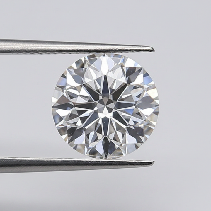 IGI Certified 1.71 Ct D Color SI1 Round HPHT Lab Grown Diamond