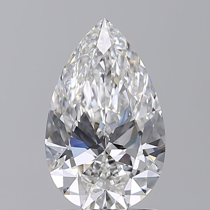 1.72 CT Pear Cut CVD Lab Grown Diamond, VVS2 Clarity, F Color