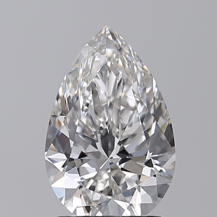 1.75 CT Pear Cut CVD Lab Grown Diamond, G Color, VS1 Clarity