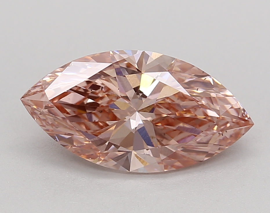 1.78 Carat Marquise Lab Grown Diamond VS2 FANCY INTENSE PINK