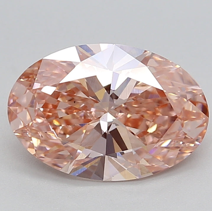 1.90 Carat Oval Cut Lab Grown Diamond VS1 FANCY VIVID PINK