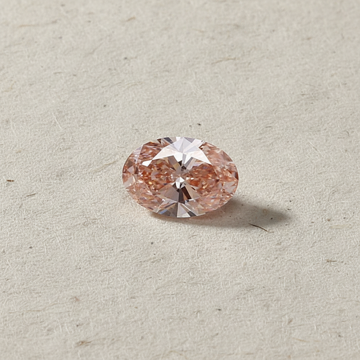 1.90 Carat Oval Cut Lab Grown Diamond, VS1/FANCY VIVID PINK