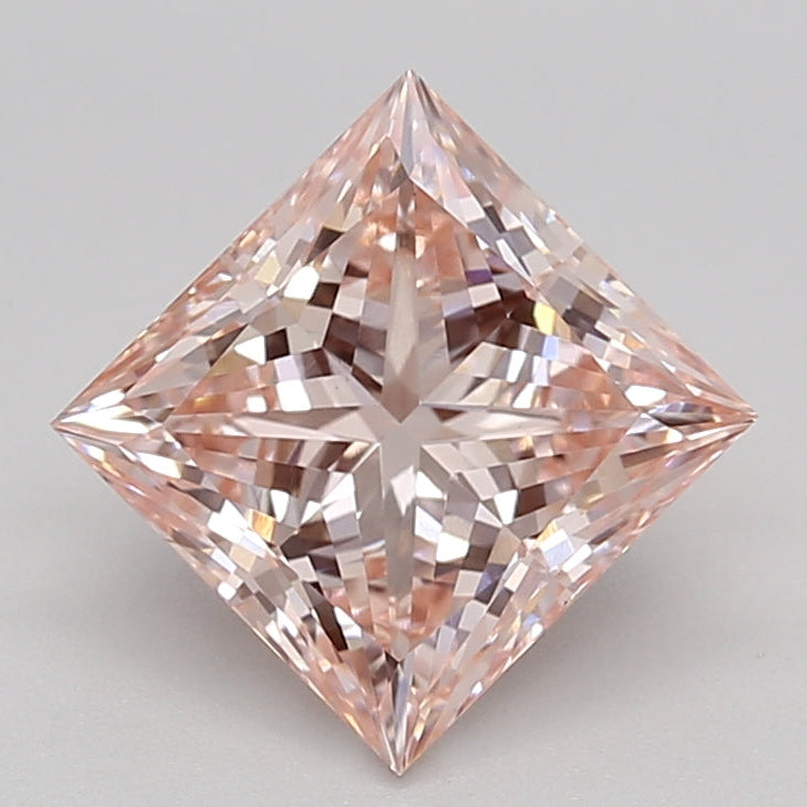 1.95 Carat Princess Lab Grown Diamond VS1 FANCY INTENSE PINK