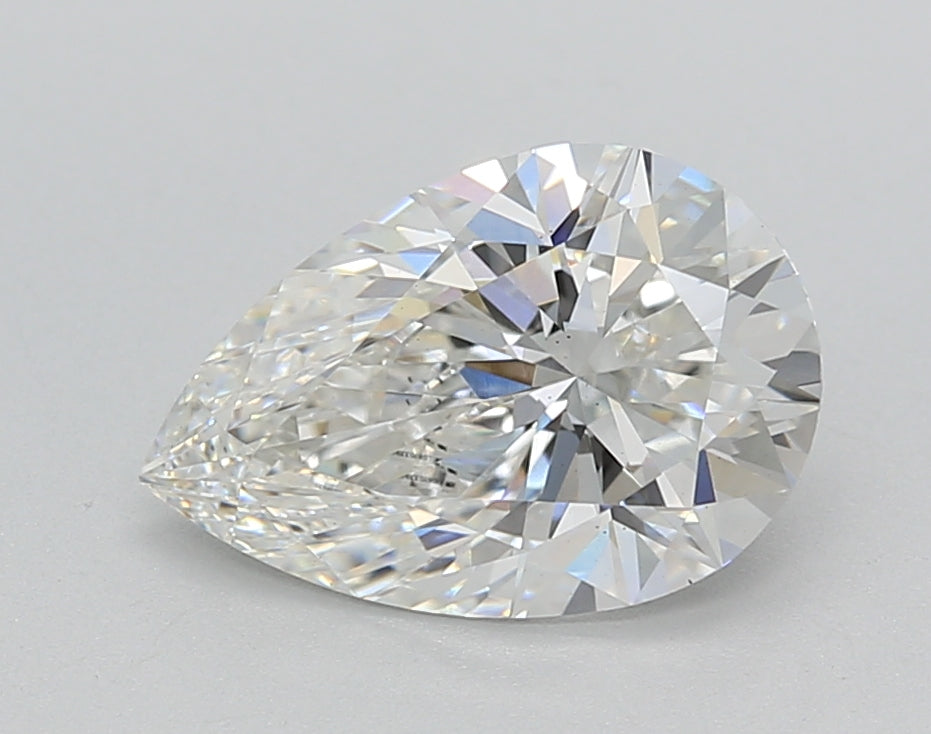 1.98 CT Pear Cut CVD Lab Grown Diamond, F Color, VS2 Clarity