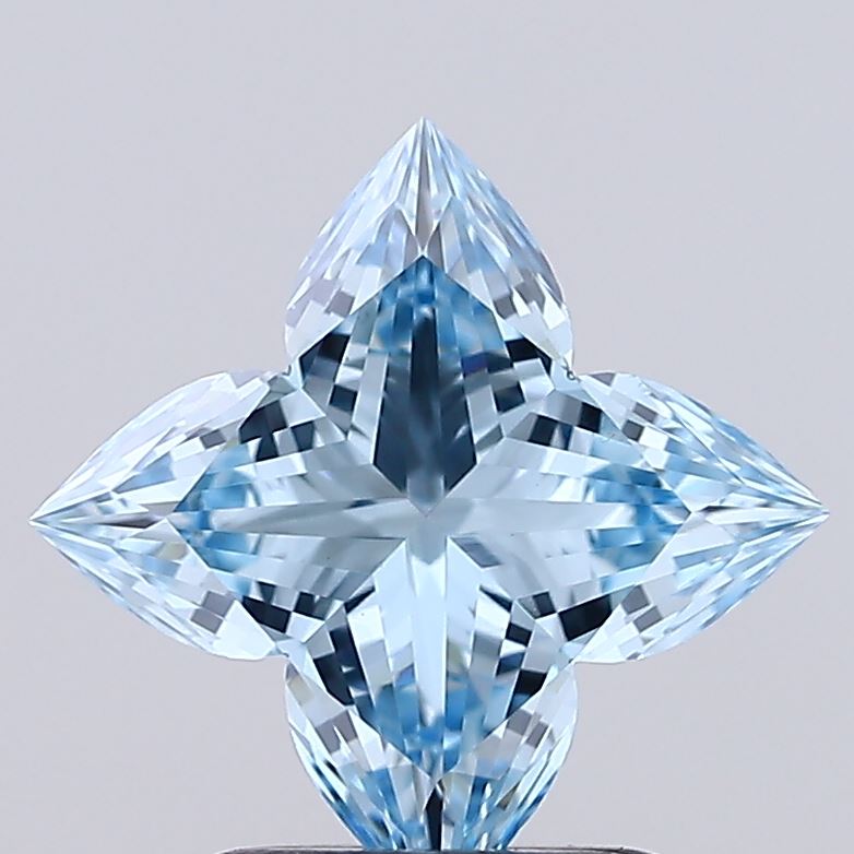 1.98 Carat Lily Cut Fancy Vivid Blue Lab Grown Diamond VS1