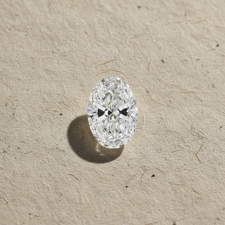10,00 karaat ovale lab-grown diamant, VVS2/F