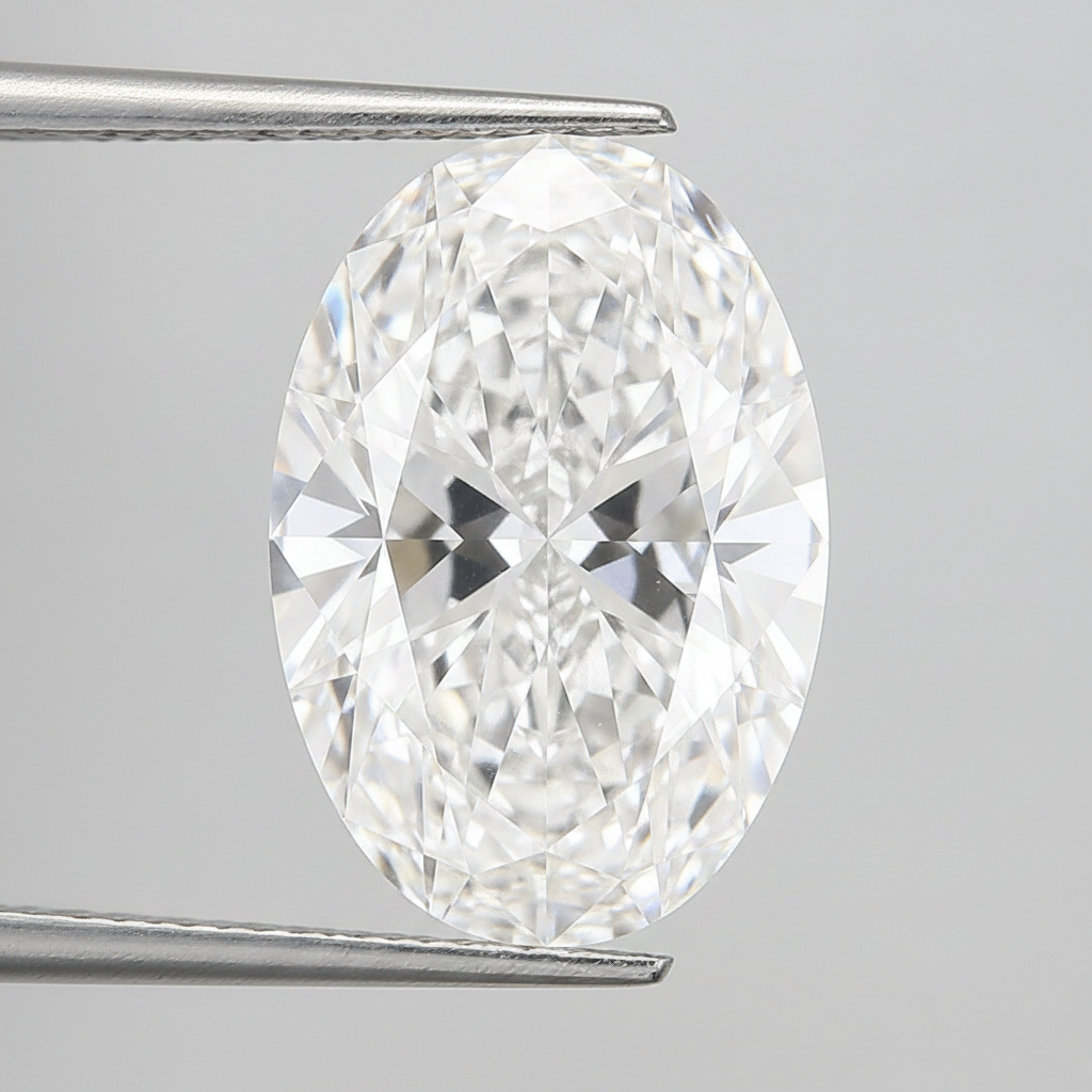 10.02 Carat Oval Lab Grown Diamond, VVS2/F