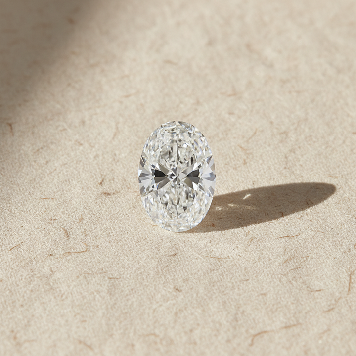 10,02 karaat ovale lab-grown diamant, VVS2/F