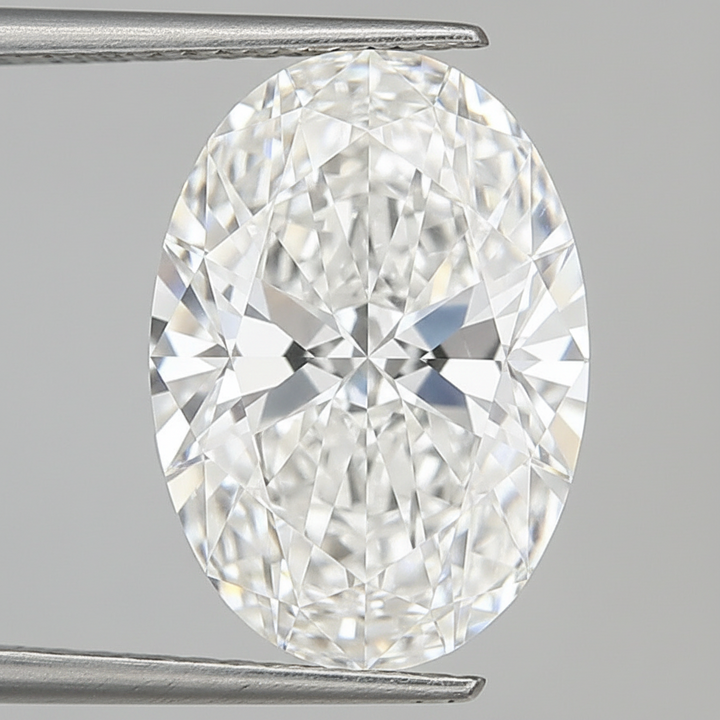 10,02 karaat ovale lab-grown diamant, VVS2/F