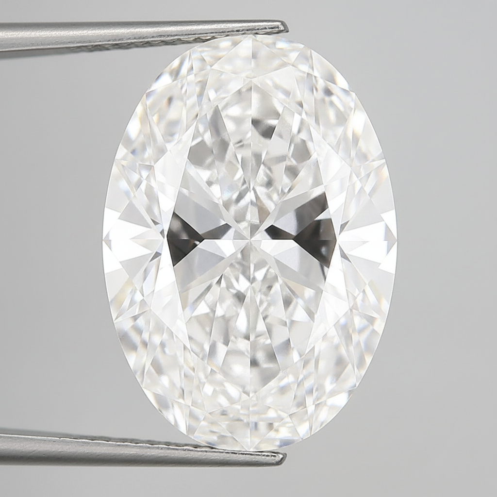 Diamante cultivado en laboratorio ovalado de 10,02 quilates, VVS2/F