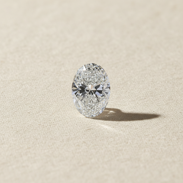 10,03 karaat ovale lab-grown diamant, VVS2/F