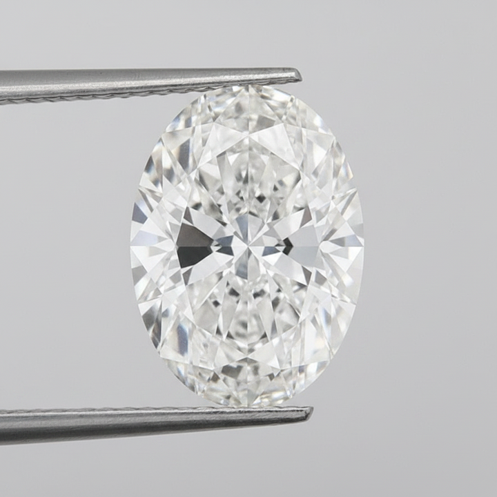 10,03 karaat ovale lab-grown diamant, VVS2/F