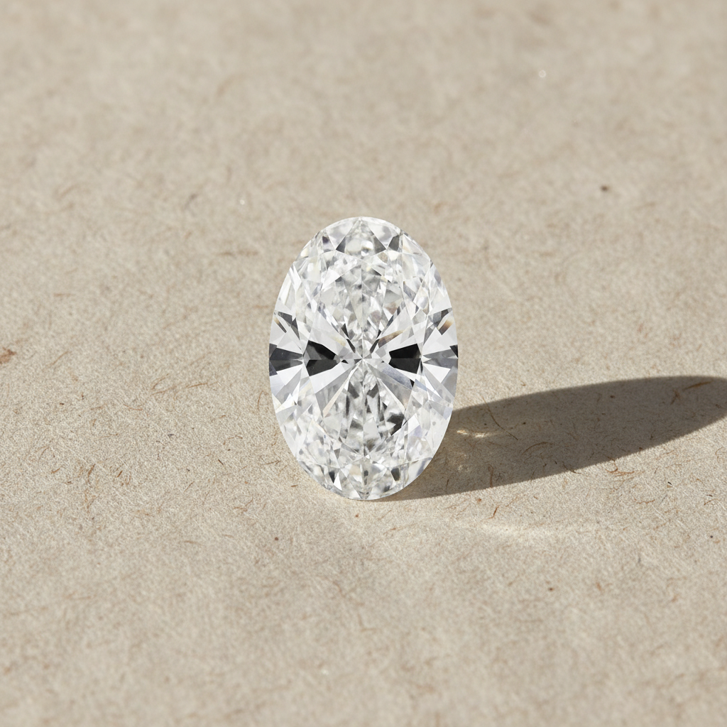 10,07 karaat ovale lab-grown diamant, VVS2/F