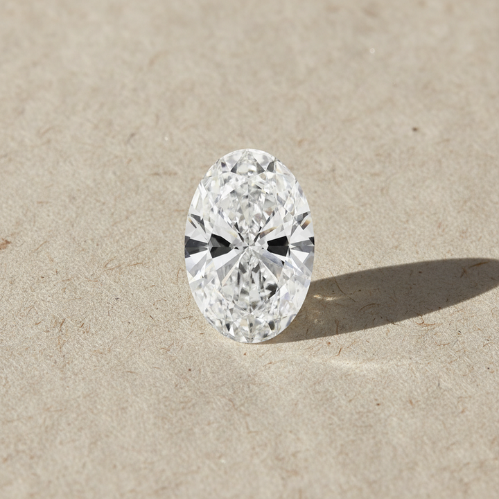 10,07 karaat ovale lab-grown diamant, VVS2/F