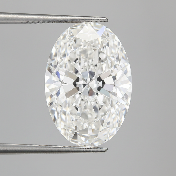 10,18 karaat ovale lab-grown diamant, VVS2/F