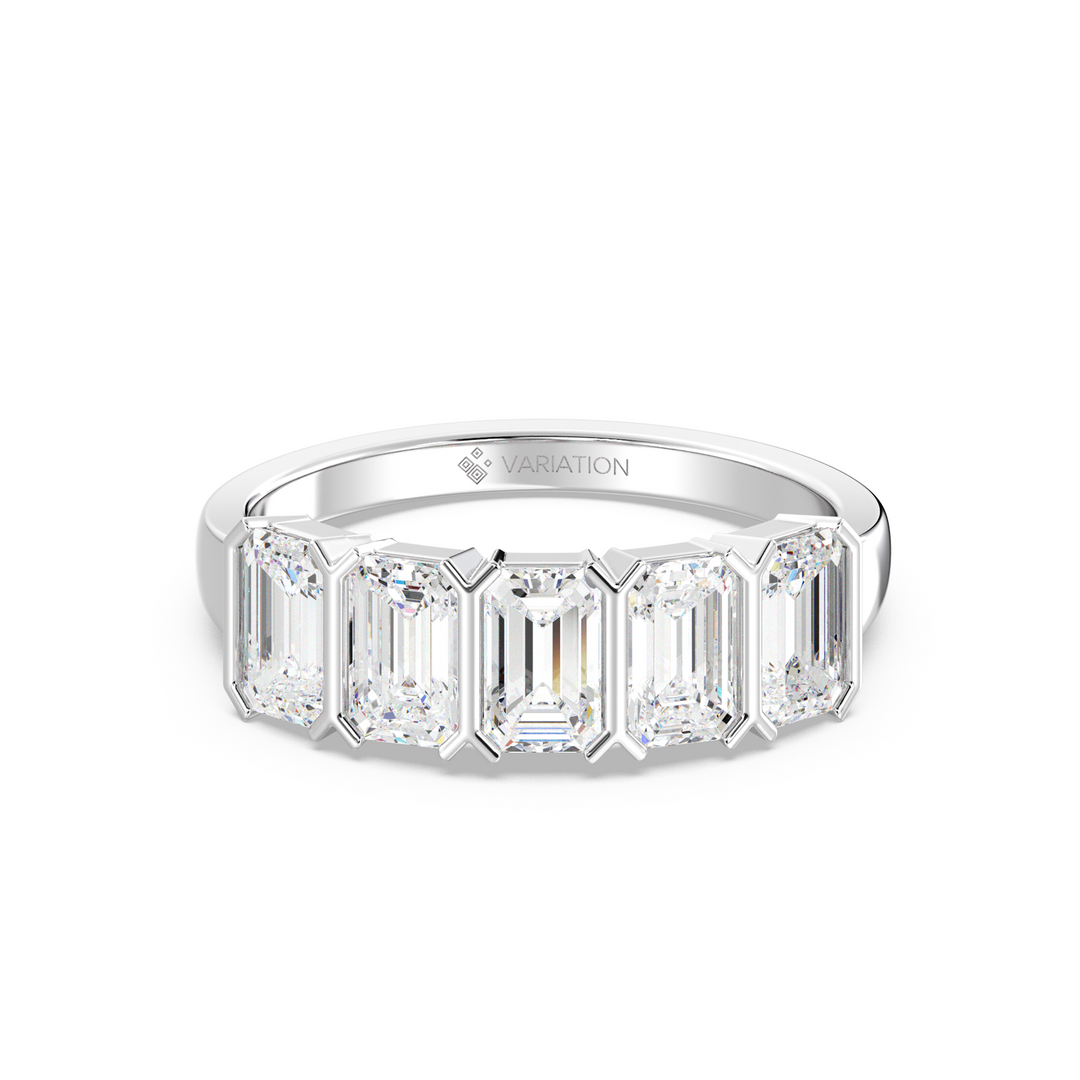 Emerald Eternity Wedding Band