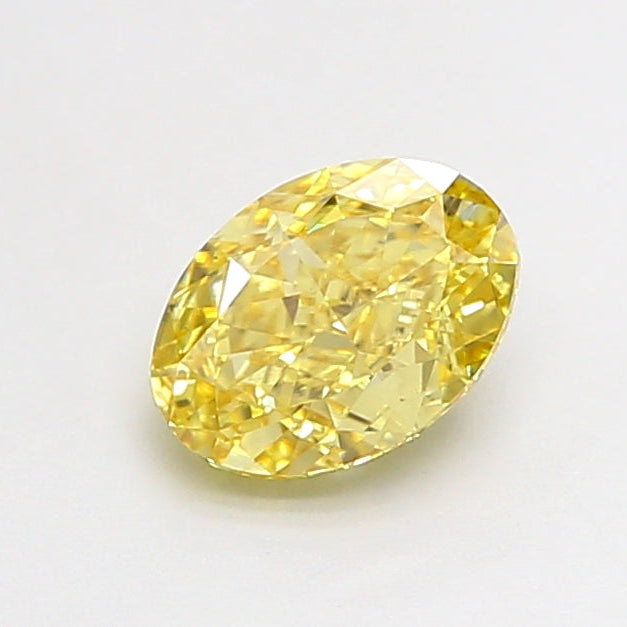 1,00 Karat ovaler, im Labor geschliffener Diamant, VS1/Fancy Vivid Yellow