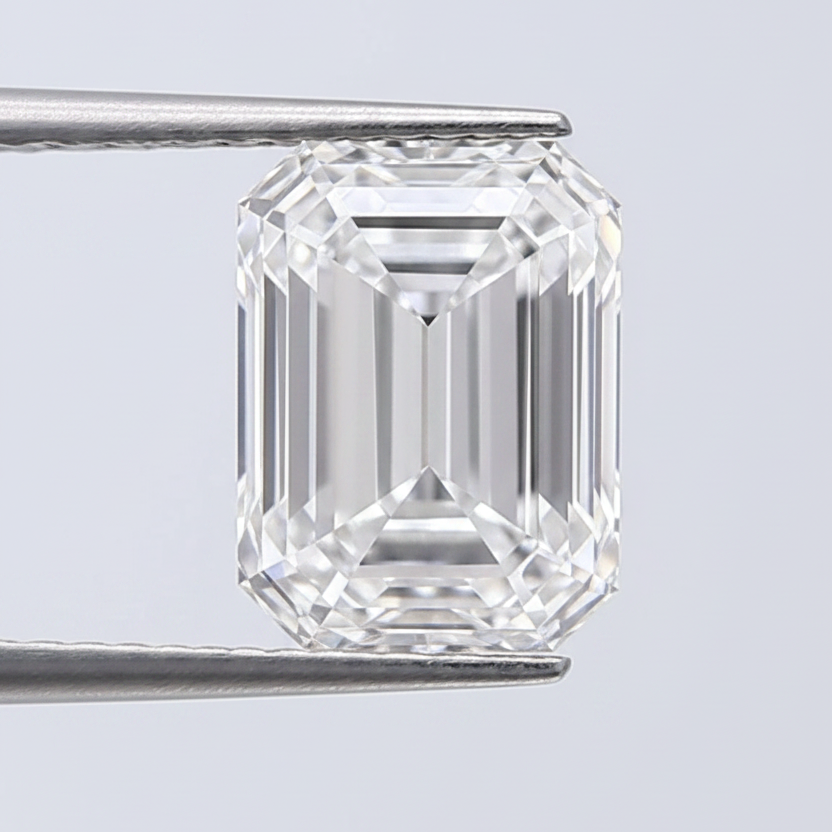 4.01 Carat Emerald Cut Lab Grown Diamond, VVS2/D