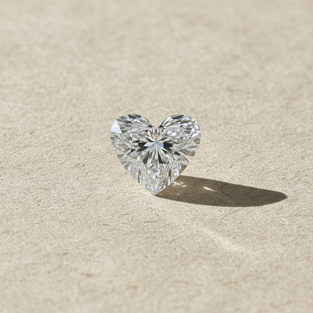 2.08 Carat Heart Cut Lab Grown Diamond VVS2 E Color IGI Certified
