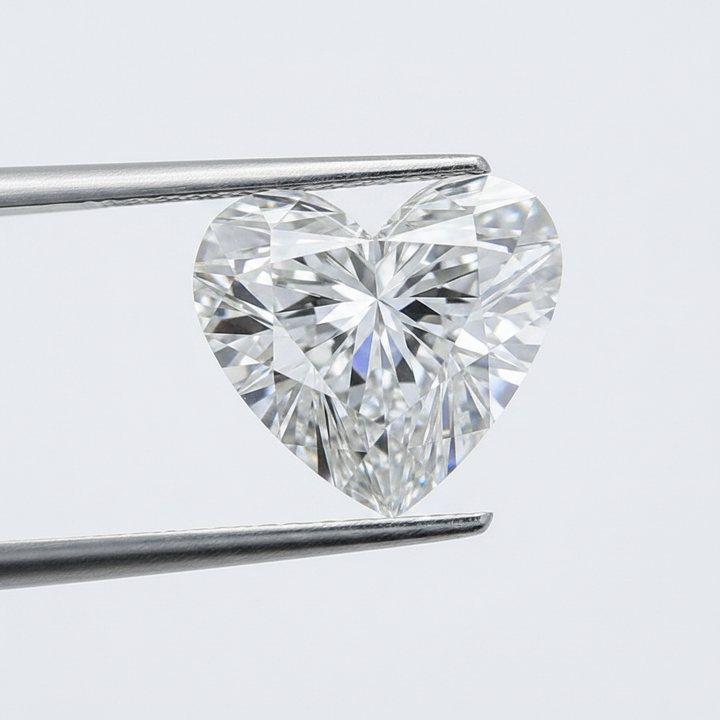 2.08 Carat Heart Cut Lab Grown Diamond VVS2 E Color IGI Certified

