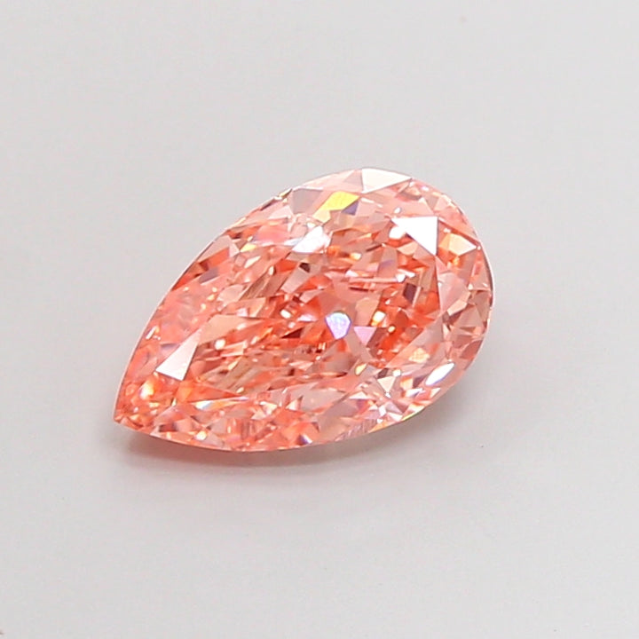 2,01 Karat im Labor gezüchteter Diamant im Birnenschliff, VS2/Fancy Vivid Pink