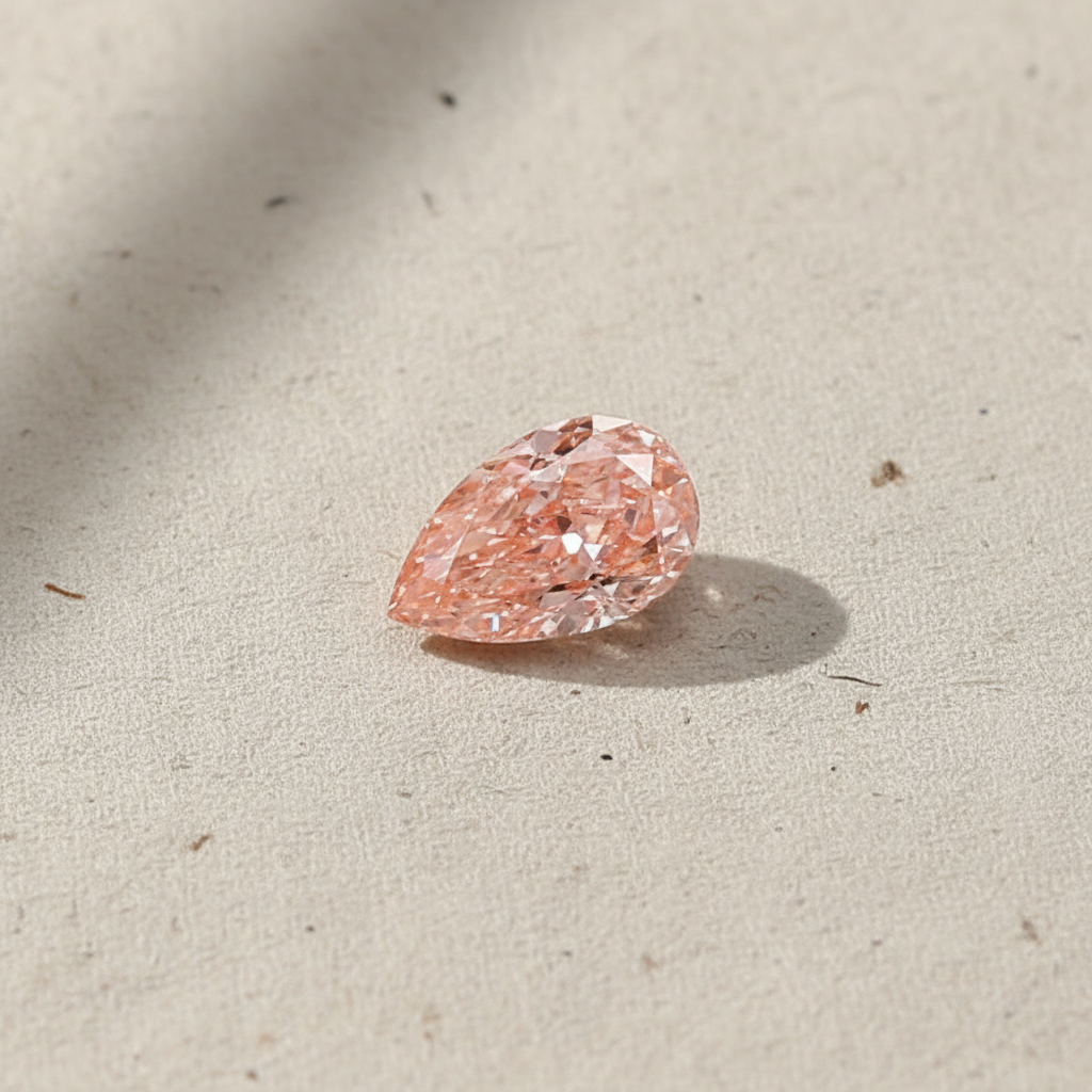 2.01 Carat Pear Cut Lab Grown Diamond VS2 Fancy Vivid Pink IGI Certified
