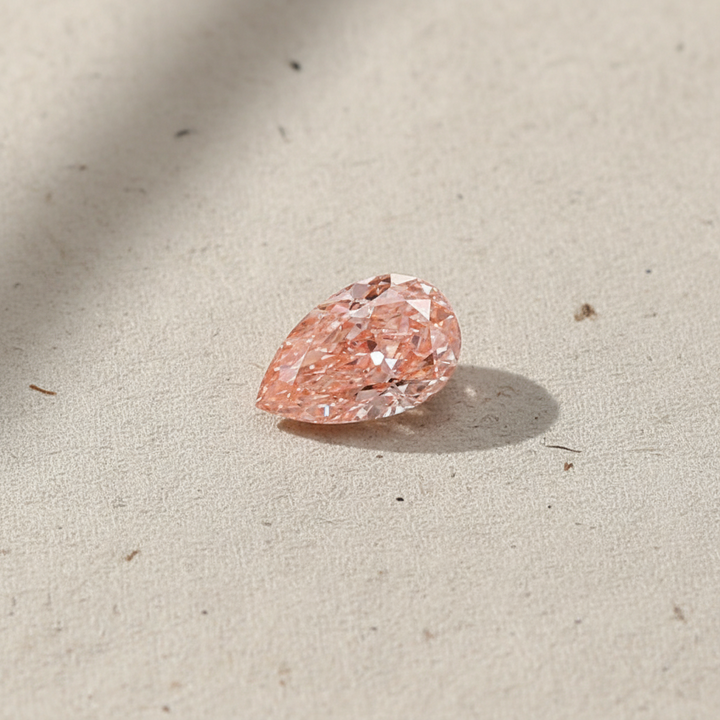 2.01 Carat Pear Cut Lab Grown Diamond VS2 Fancy Vivid Pink IGI Certified
