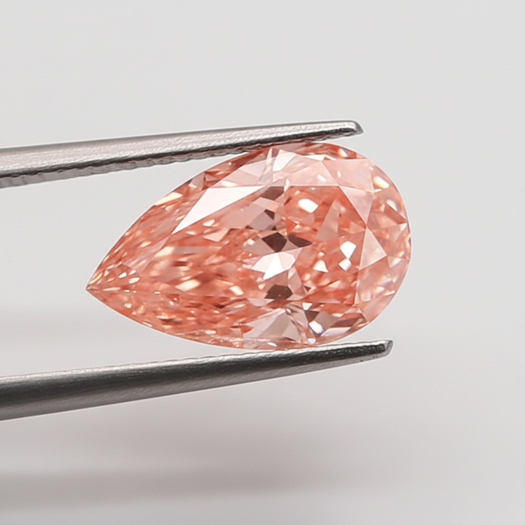 2.01 Carat Fancy Vivid Pink VS2 Pear Shape CVD Lab Grown Diamond IGI Certified
