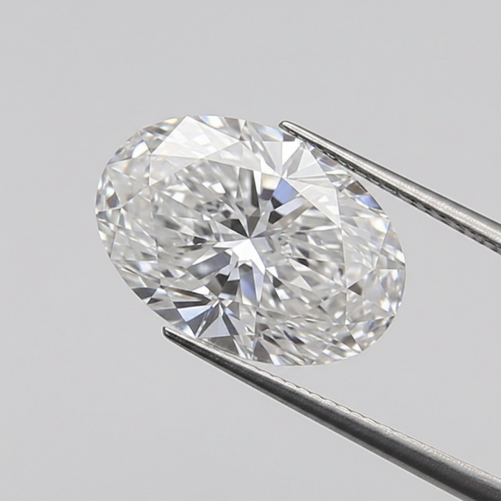 1 karaat ovale lab-grown diamant, VS2/D