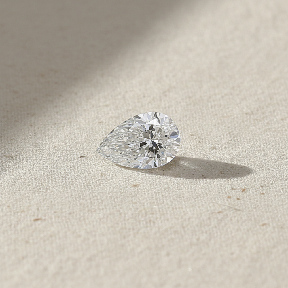 1.00 Carat Pear Cut Lab Grown Diamond VS1 F Color IGI Certified
