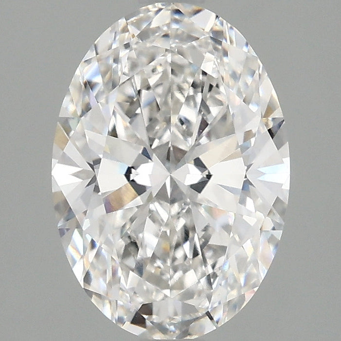 2.00 Carat Oval Cut F VVS2 Lab Grown Diamond with Excellent Polish