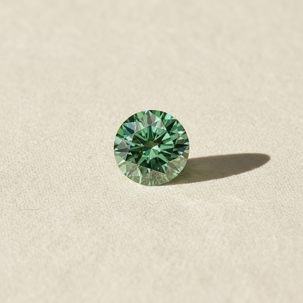 2.00 Carat Round Fancy Vivid Green Lab Grown Diamond VS1 IGI Certified