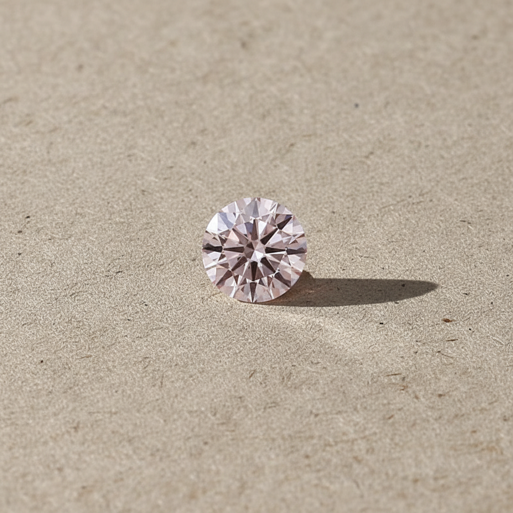 2.01 Carat Round Fancy Intense Pink Lab Grown Diamond VS2 IGI Certified