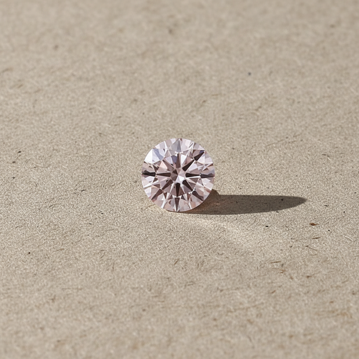 2.01 Carat Round Fancy Intense Pink Lab Grown Diamond VS2 IGI Certified
